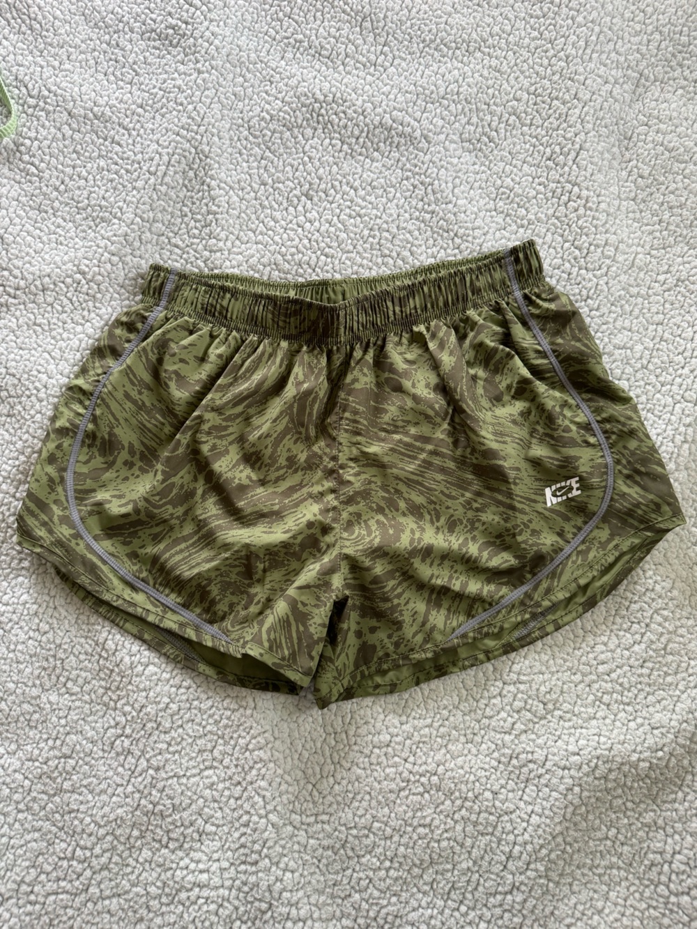 Nike Olive Camo Athletic Shorts